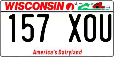 WI license plate 157XOU