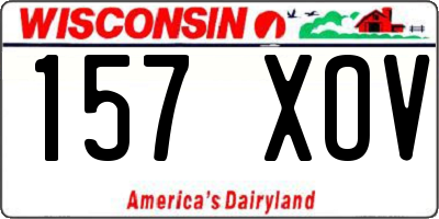 WI license plate 157XOV