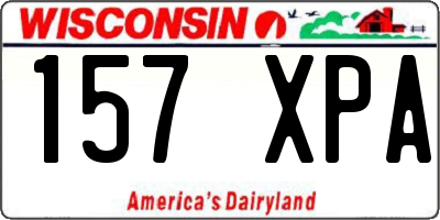 WI license plate 157XPA