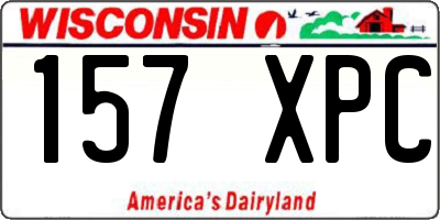 WI license plate 157XPC