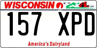 WI license plate 157XPD