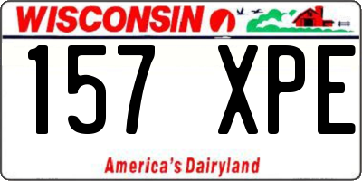 WI license plate 157XPE