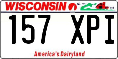 WI license plate 157XPI