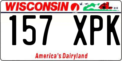 WI license plate 157XPK