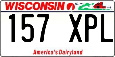 WI license plate 157XPL