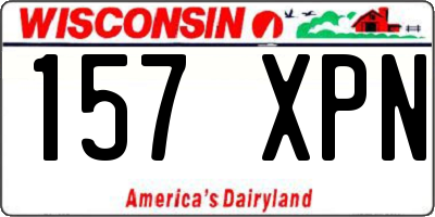 WI license plate 157XPN