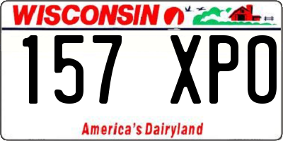 WI license plate 157XPO