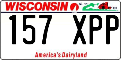WI license plate 157XPP