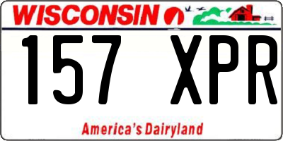 WI license plate 157XPR