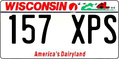 WI license plate 157XPS