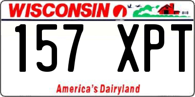 WI license plate 157XPT