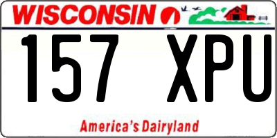 WI license plate 157XPU