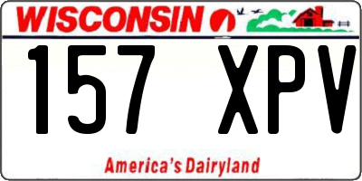 WI license plate 157XPV