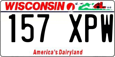 WI license plate 157XPW