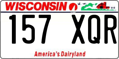 WI license plate 157XQR