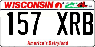 WI license plate 157XRB