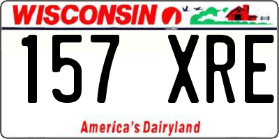 WI license plate 157XRE