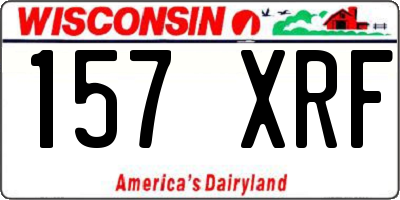 WI license plate 157XRF