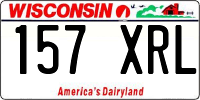 WI license plate 157XRL