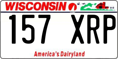 WI license plate 157XRP