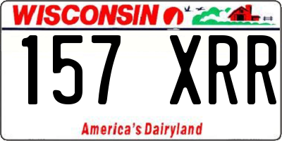 WI license plate 157XRR