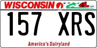WI license plate 157XRS