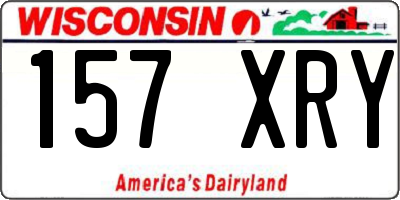 WI license plate 157XRY