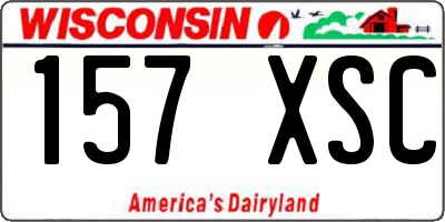 WI license plate 157XSC