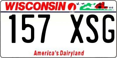 WI license plate 157XSG