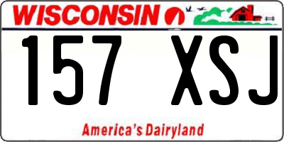 WI license plate 157XSJ