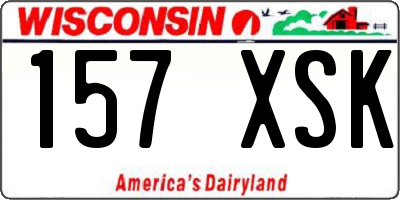 WI license plate 157XSK