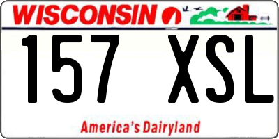WI license plate 157XSL