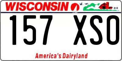WI license plate 157XSO