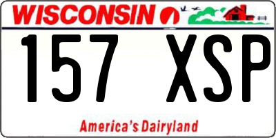WI license plate 157XSP