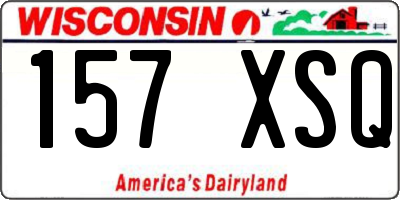 WI license plate 157XSQ