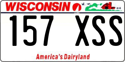 WI license plate 157XSS
