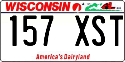 WI license plate 157XST