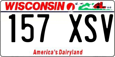 WI license plate 157XSV