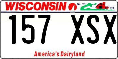 WI license plate 157XSX