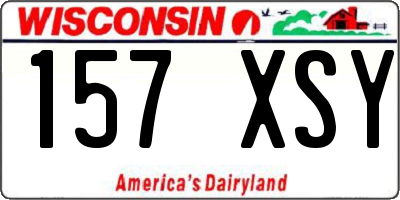 WI license plate 157XSY
