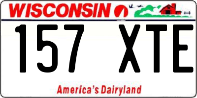 WI license plate 157XTE