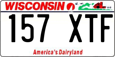 WI license plate 157XTF