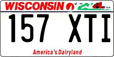 WI license plate 157XTI