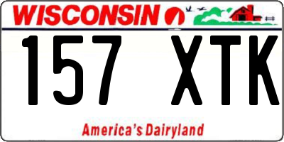 WI license plate 157XTK