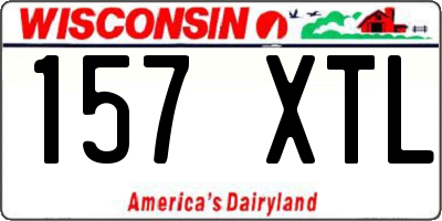 WI license plate 157XTL