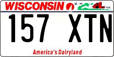 WI license plate 157XTN