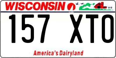WI license plate 157XTO