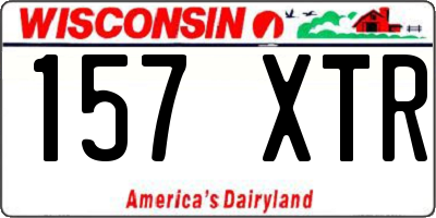 WI license plate 157XTR