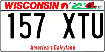 WI license plate 157XTU
