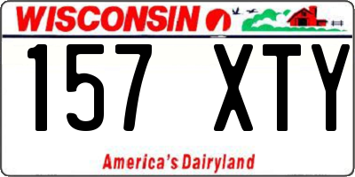 WI license plate 157XTY